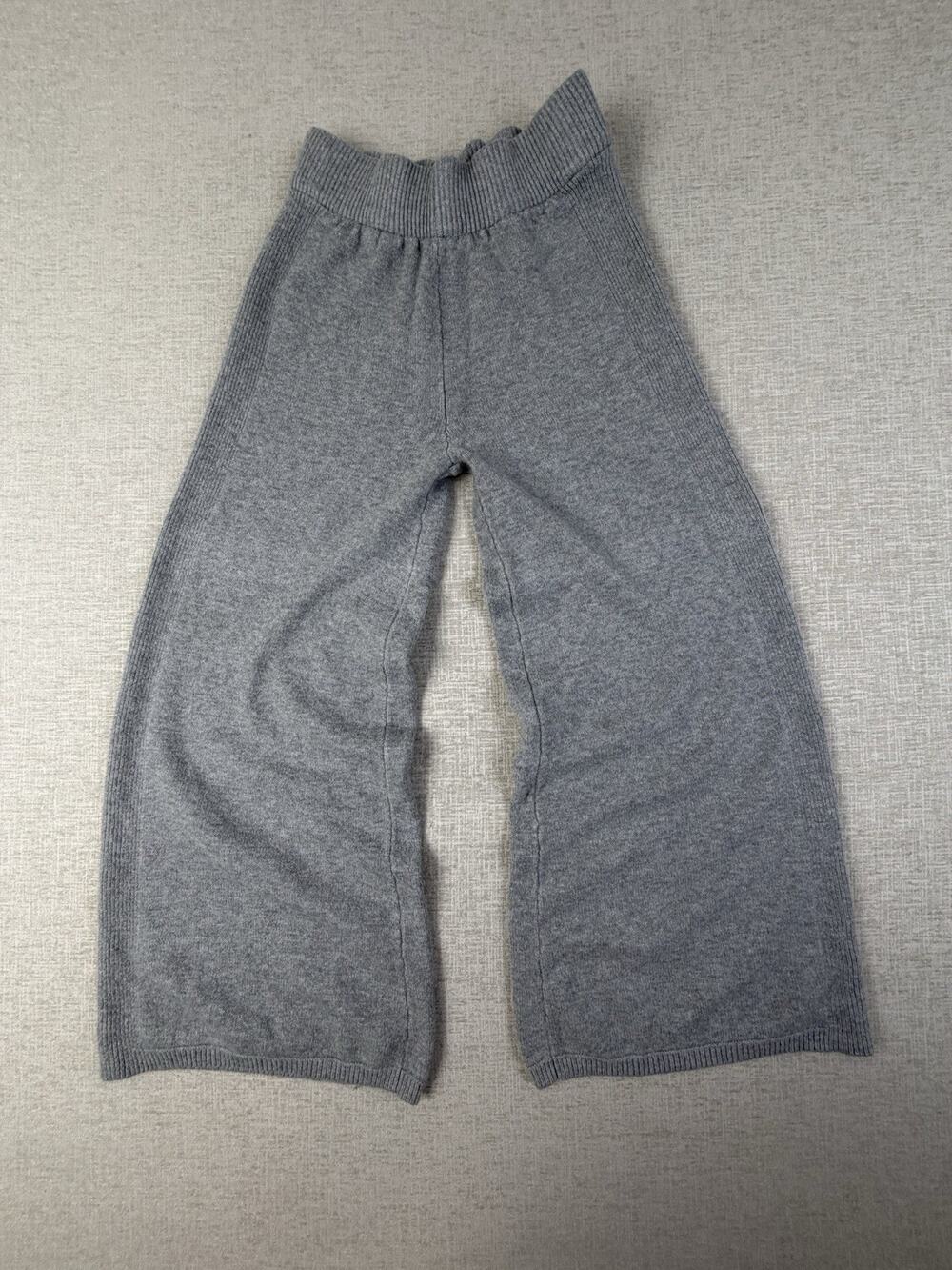 A New Day Women’s S Gray Sweater Knit Wide Leg Pull-On Pants